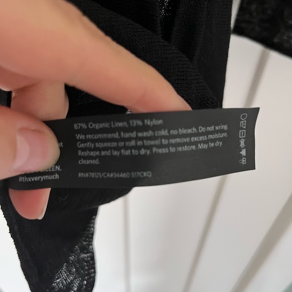 Eileen Fisher black linen tunic length sweater - Picture 2 of 3